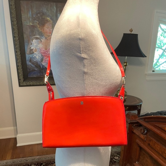 Designer Bally Red Leather Bag-Pristine
